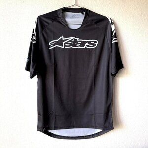 AlpineStars black bmx racing jersey tee shirt Men's Small